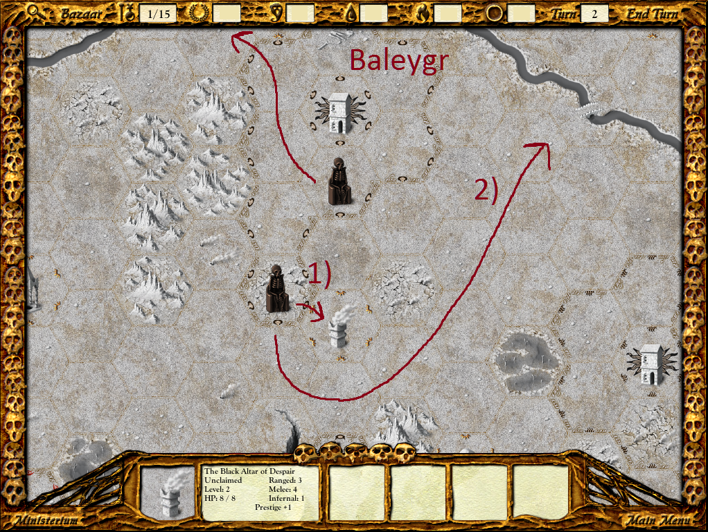 Baleygr plots his course.