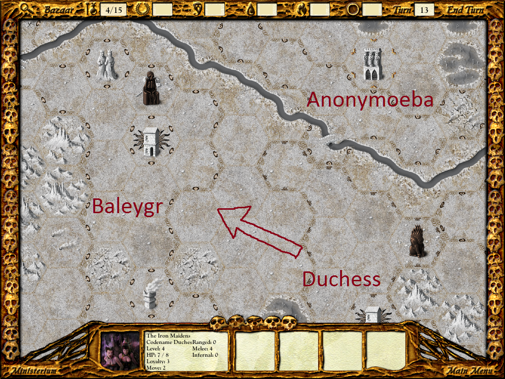 Codename Duchess considers expansion along his western border, to get at Baleygr and Anonymoeba.