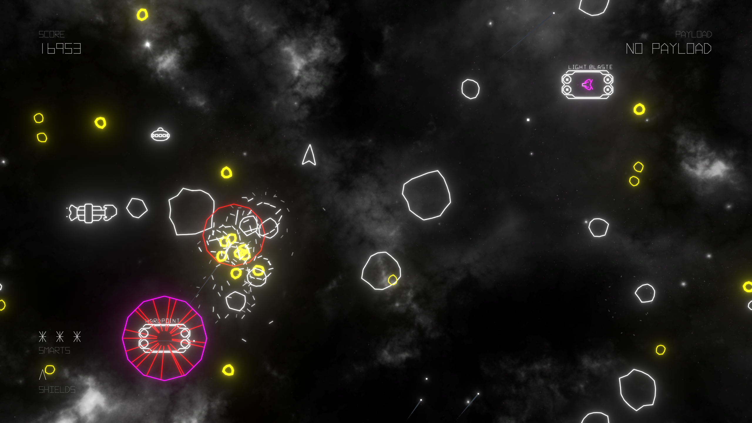 Asteroids in action.